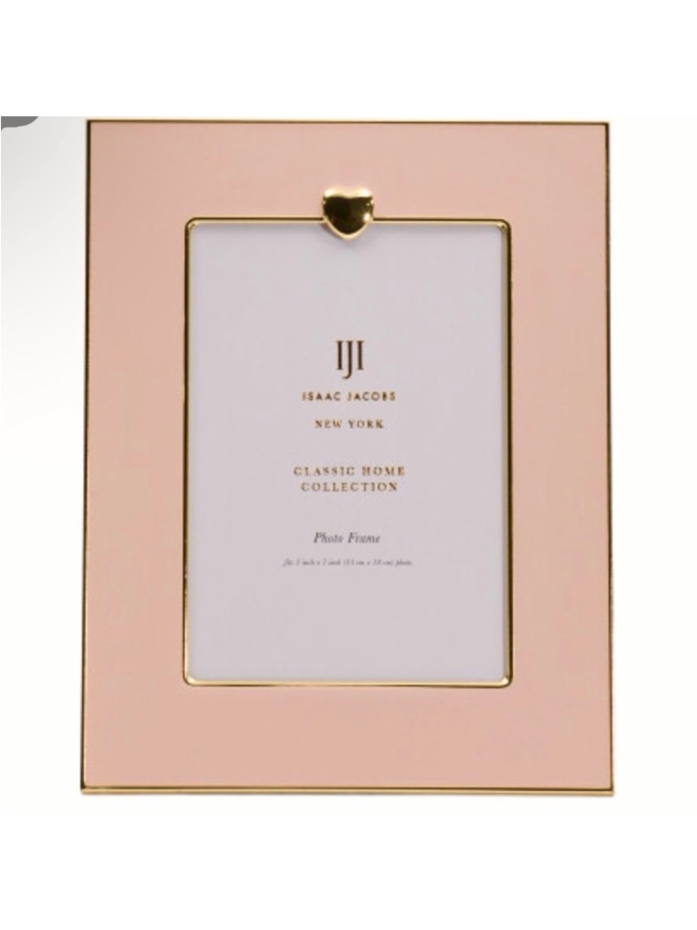 🆕- Isaac Jacobs Pink Enamel Heart Picture Frame. 5x7